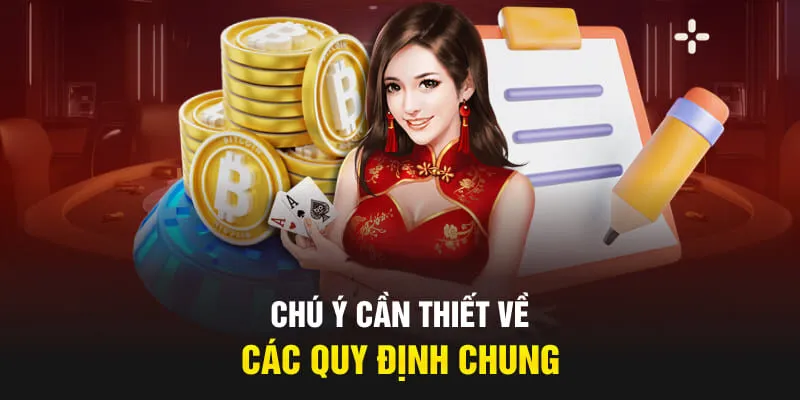 Chú ý cần thiết về các quy định chung
